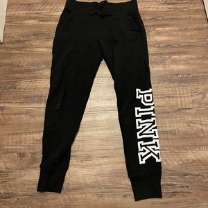 Women’s PINK black sweatpant joggers from PINK Victoria’s Secret size: S